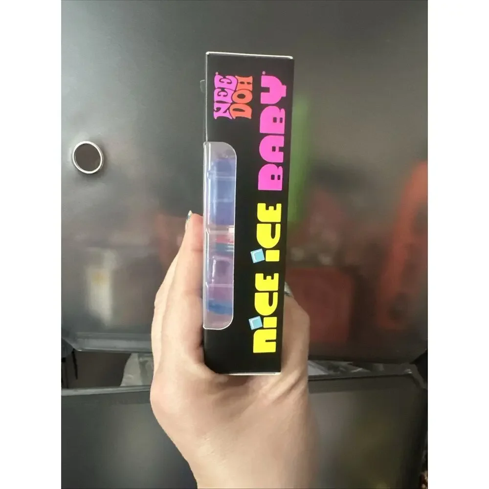 Nee Doh NeeDoh Nice Ice Baby 4 Pack Set of Four Mini Ice Cube Purple Pink Blue